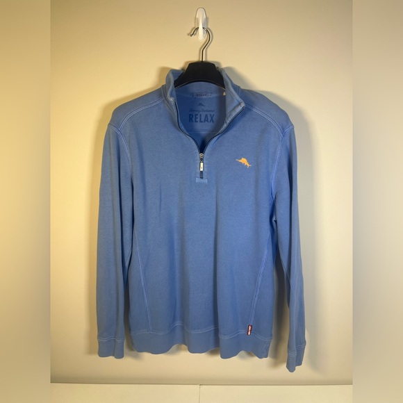 Tommy Bahama Tobago Bay Half-zip Sweatshirt In Blue Yonder Men’s Size Large - Picture 2 of 8